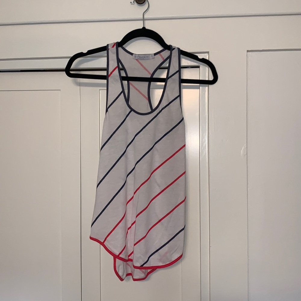 Alternative Apparel Striped Tank Small Sporty